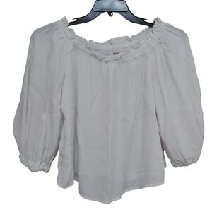 Sam & lavi women's top crop top peasant size XS white boho